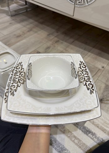 Karaca 60parça12 kişilik yemek takımı gold desenlikrem inci set - Görsel 2
