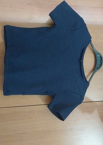 Kadın Mavi Kısa Kollu Basic Tişört