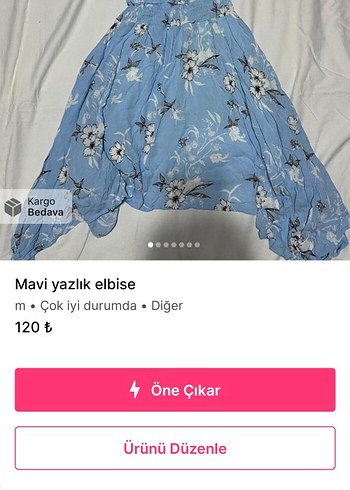 Mavi Çiçek Desenli Mini Eteği