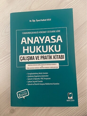 Anayasa Hukuku pratik çalışma kitabı