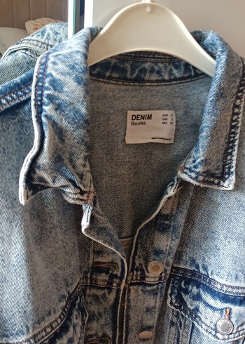 Gri Düğmeli Kadın Denim Ceket - Görsel 6