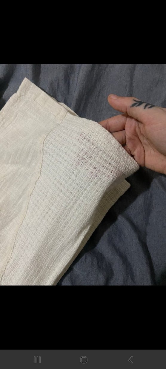 Kadın Keten Bohem Beyaz Drapeli Wrap - Görsel 3