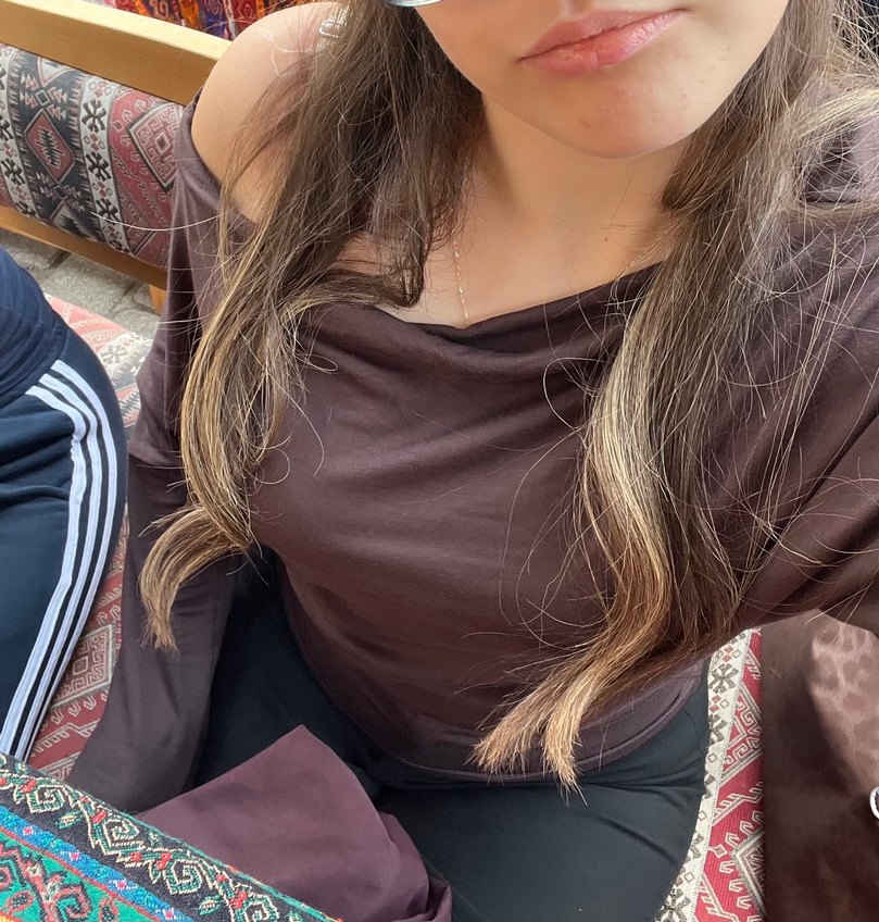 Stradivarius asimetrik yaka bluz - Görsel 5