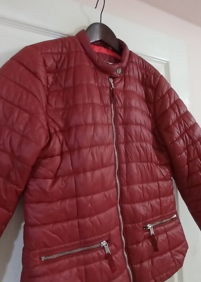 Defacto kırmızı mont - Görsel 2