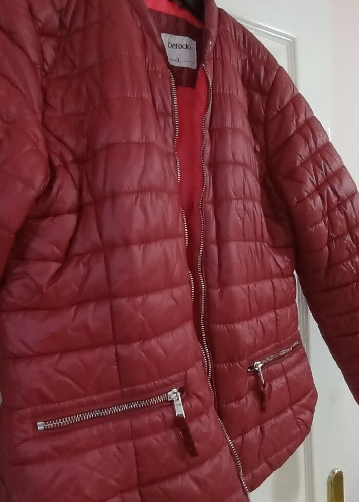 Defacto kırmızı mont - Görsel 3