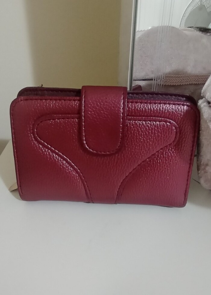 Bordo kadın cüzdan - Görsel 2