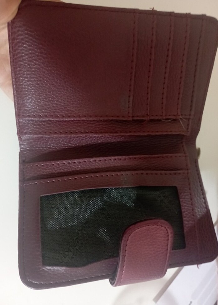 Bordo kadın cüzdan - Görsel 4