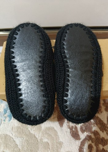 Siyah Örgü altı keçeli çocuk ev babeti - Görsel 5