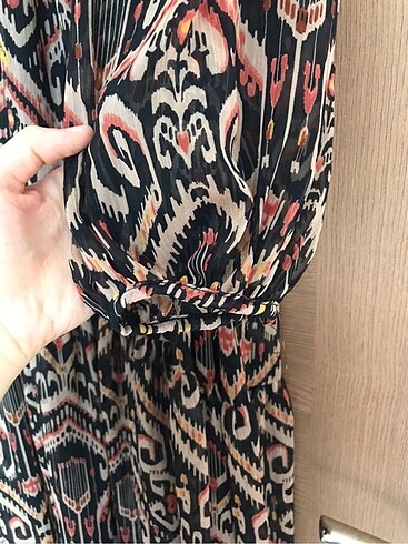 m Beden kahverengi Renk Yazlık şifon elbise
