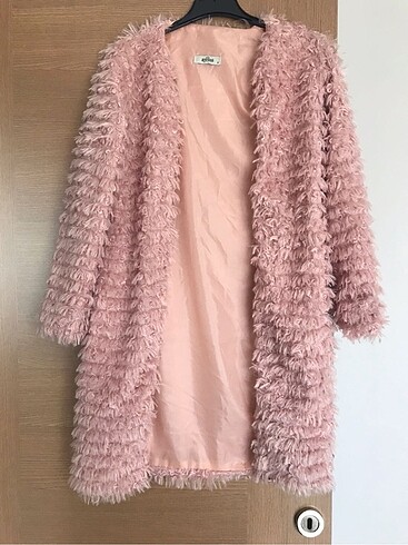 Peluş astarlı ince mont