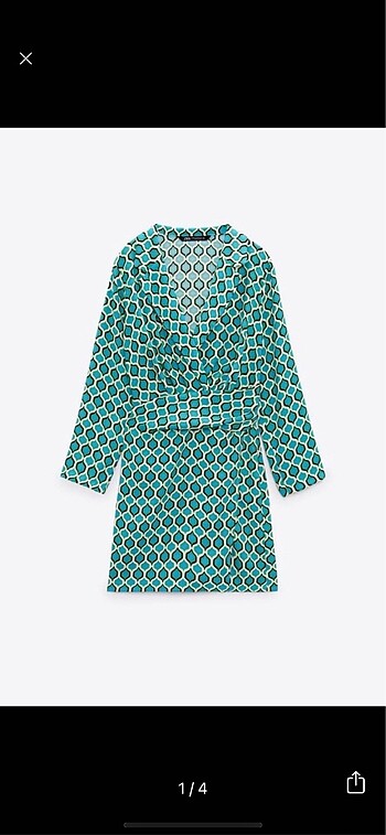 Zara desenli elbise