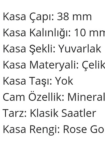 Beden altın Renk GUESS ROSE GOLD KADIN SAATİ