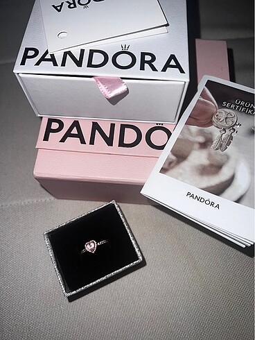 Beden çeşitli Renk Pandora kalpli yüzük