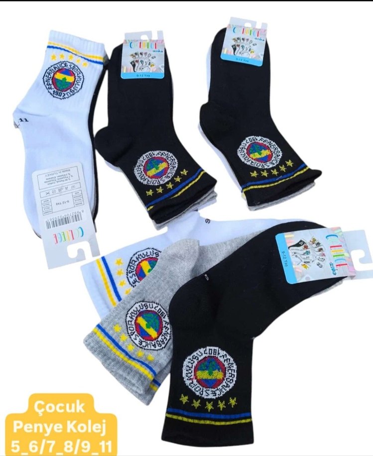 Taraftar Logolu Erkek Çocuk Çorap Seti - Görsel 3