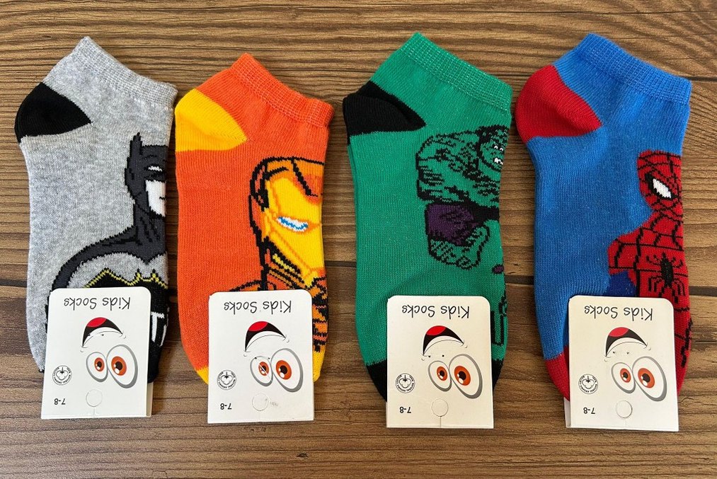 Renkli Çocuk Çorapları - Süper Kahraman Temalı - Görsel 2