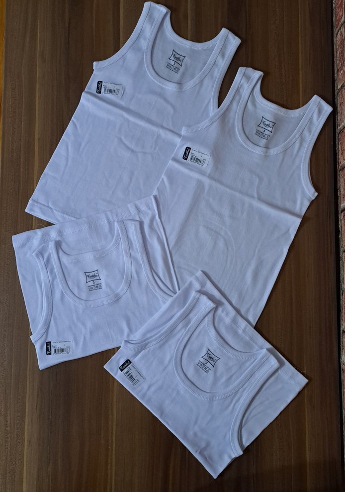 Beyaz Erkek Çocuk Atlet - Görsel 2