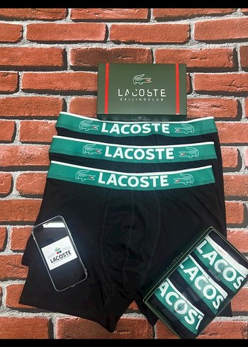 Lacoste Siyah Baskılı Erkek Boxer