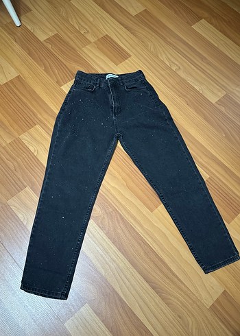 Diğer Yuksek Bel Siyah Denim Jean