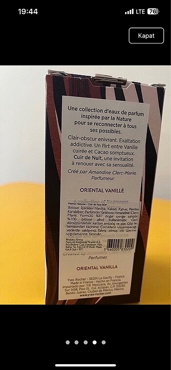 Yves Rocher Cuir de nuit 100 ml EDP