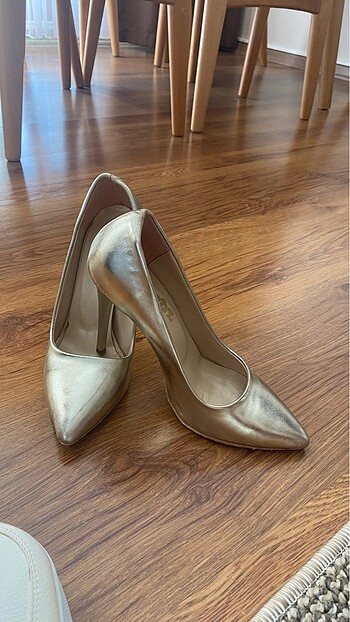 35 Beden altın Renk Gold stiletto