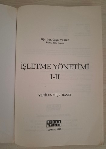 İşletme Yönetimi I-II - Görsel 2