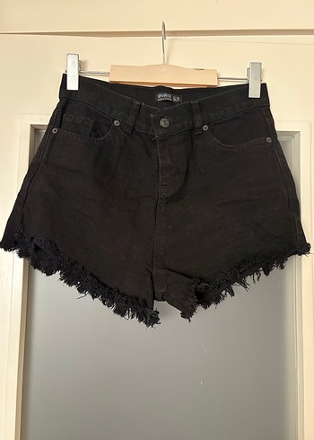 Diğer Siyah Salaş Mini Denim Şort