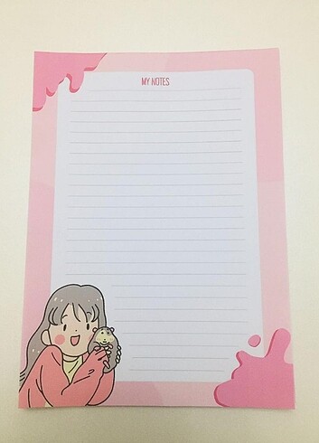 Cute kawai notepad A5 40 sayfa