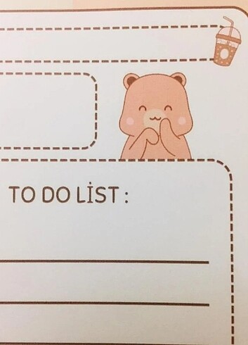  Cute bear temalı a5 40 yaprak notepad