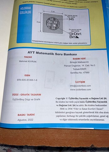  Beden AYT Matematik Soru Bankası - Mehmet Kıvrak