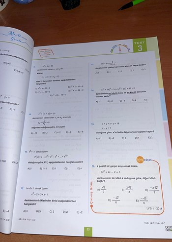  AYT Matematik Soru Bankası - Mehmet Kıvrak