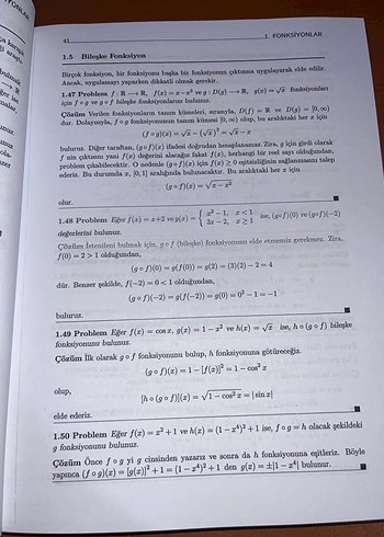  Beden Matematik Analiz - Kısa Teori ve Çözümlü Problemler