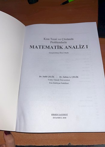  Matematik Analiz - Kısa Teori ve Çözümlü Problemler