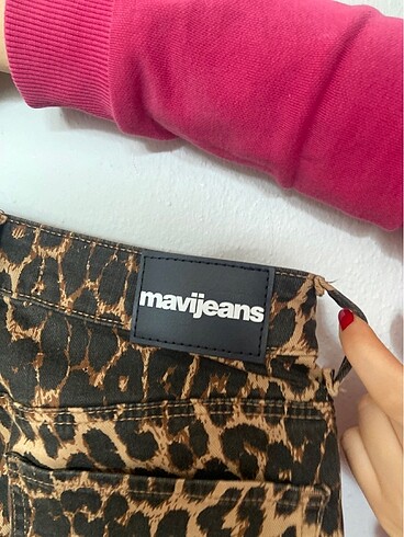 xs Beden Leopar desenli pantolon