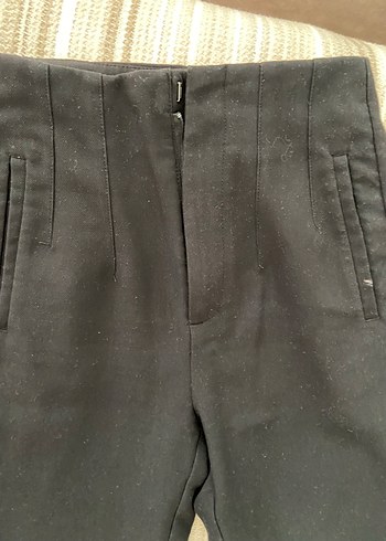 xs Beden Kadın Siyah Normal Kesim Kumaş Pantolon