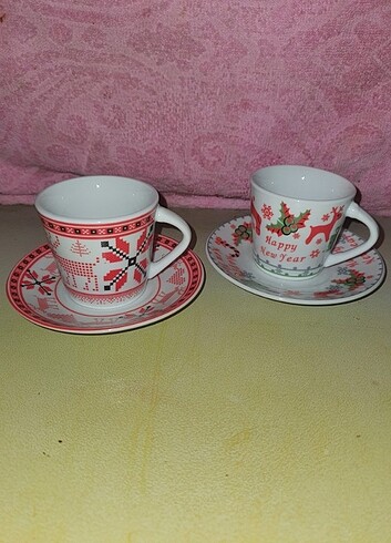  Beden Vintage retro kahve fincanı 2 adet