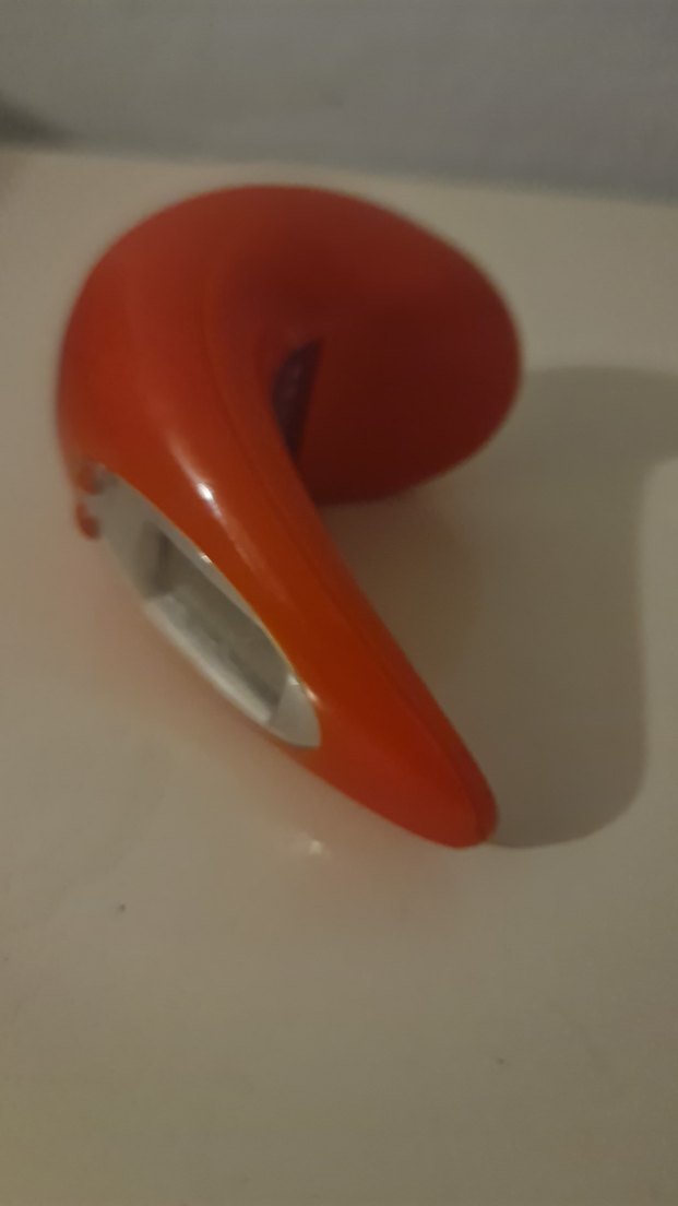 turuncu yatmaz mini konsept masa saati - Görsel 4