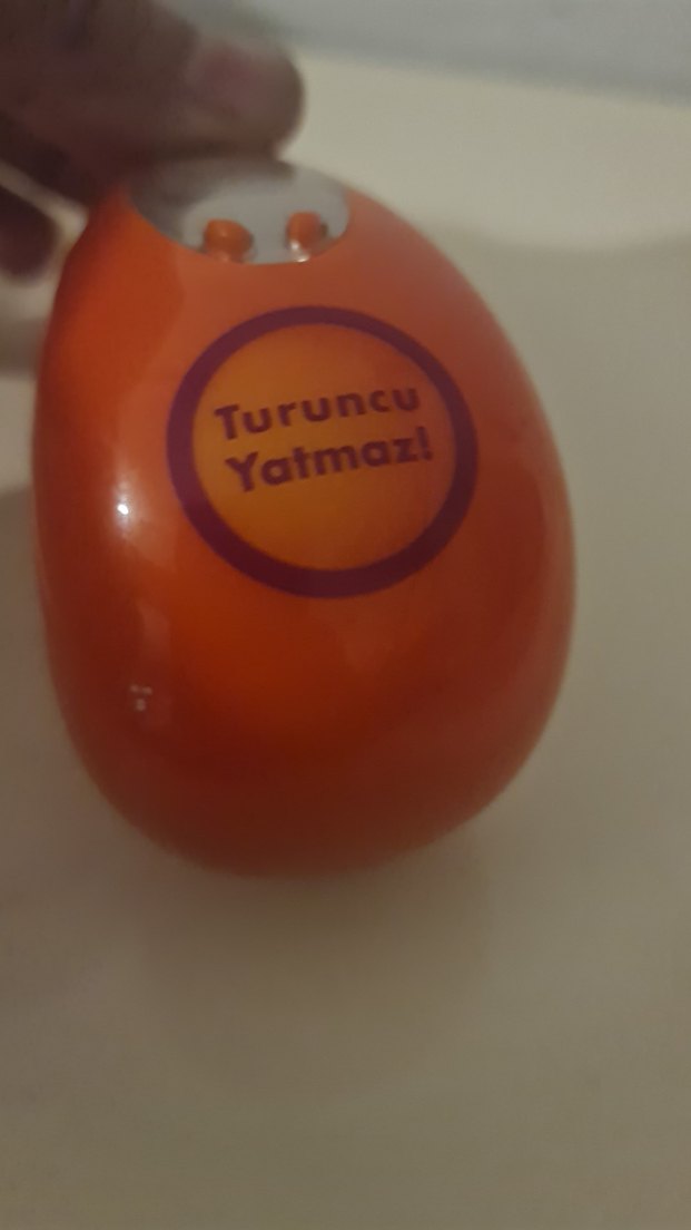 turuncu yatmaz mini konsept masa saati - Görsel 5