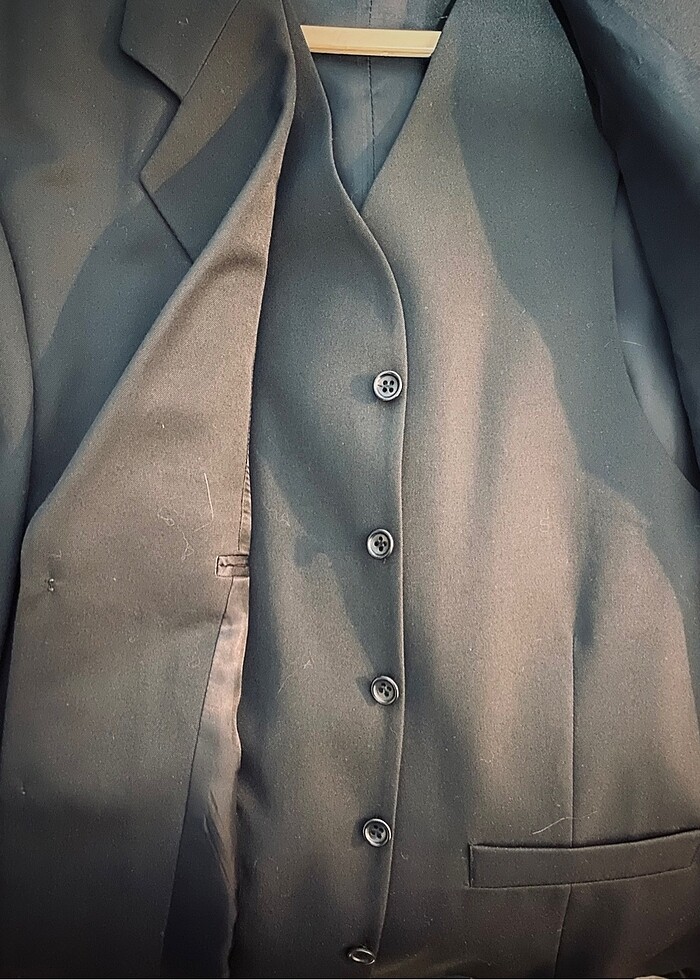 KİP SİYAH YELEKLİ TAKIM ELBİSE - Görsel 2