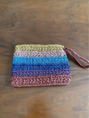 el yapımı örme clutch çanta