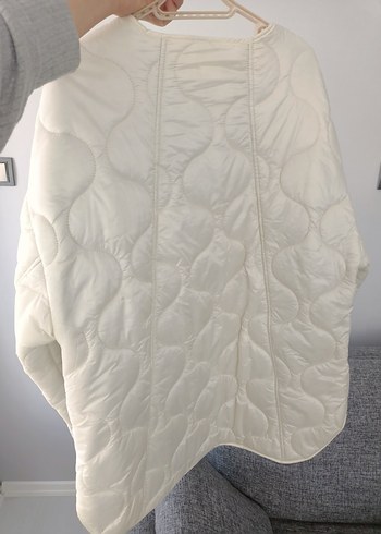 Düğmeli Beyaz Kadın Midi Ceket mango - Görsel 3