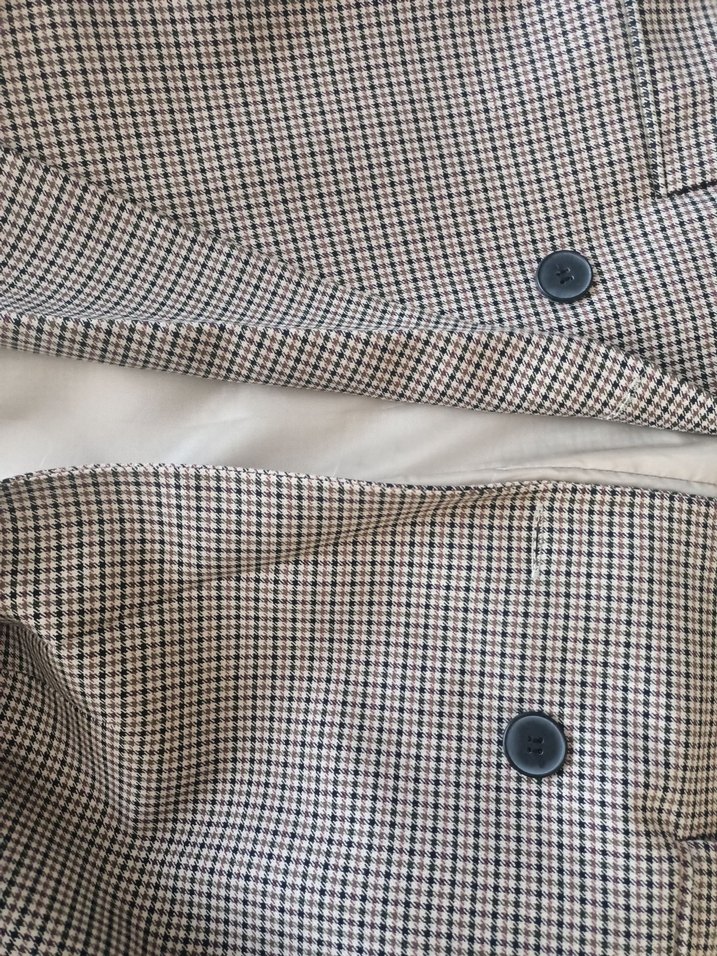 Bej,Düğmeli Kadın Blazer Ceket - Görsel 4