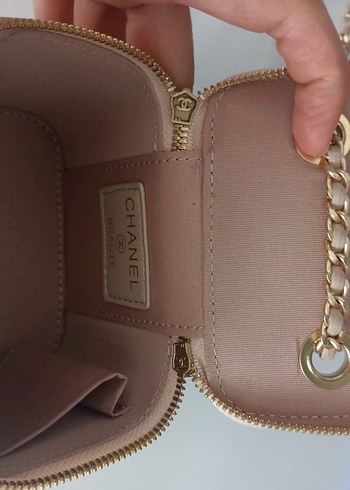 Bej Zincir Detaylı Deri Kadın Çanta - Görsel 6
