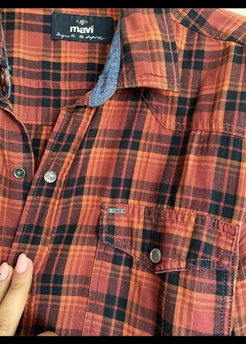 Mavi erkek gömlek - Görsel 4