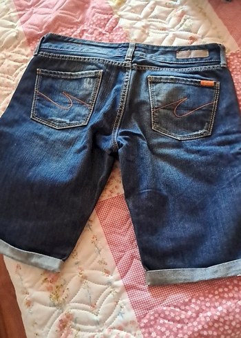 Lacivert Mini Kot Şort Kadınlar İçin37 boy 86 bel - Görsel 2