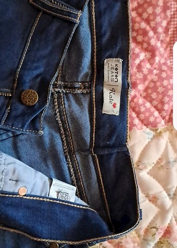 Lacivert Mini Kot Şort Kadınlar İçin37 boy 86 bel - Görsel 3