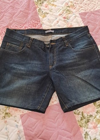 Kadın Kahverengi Bol Kesim Mini Kot Şort35 boy 91 bel - Görsel 2