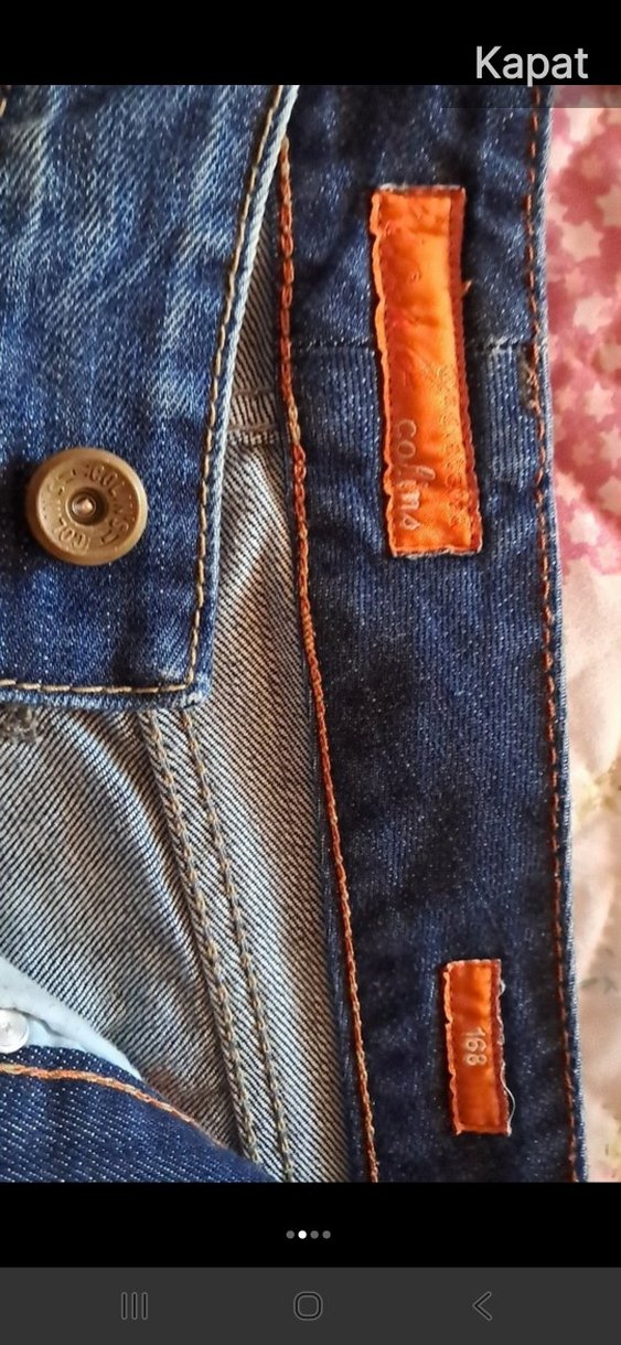 Kadın Koyu Mavi Bol Kesim Kot Şort45 boy 85 bel - Görsel 2