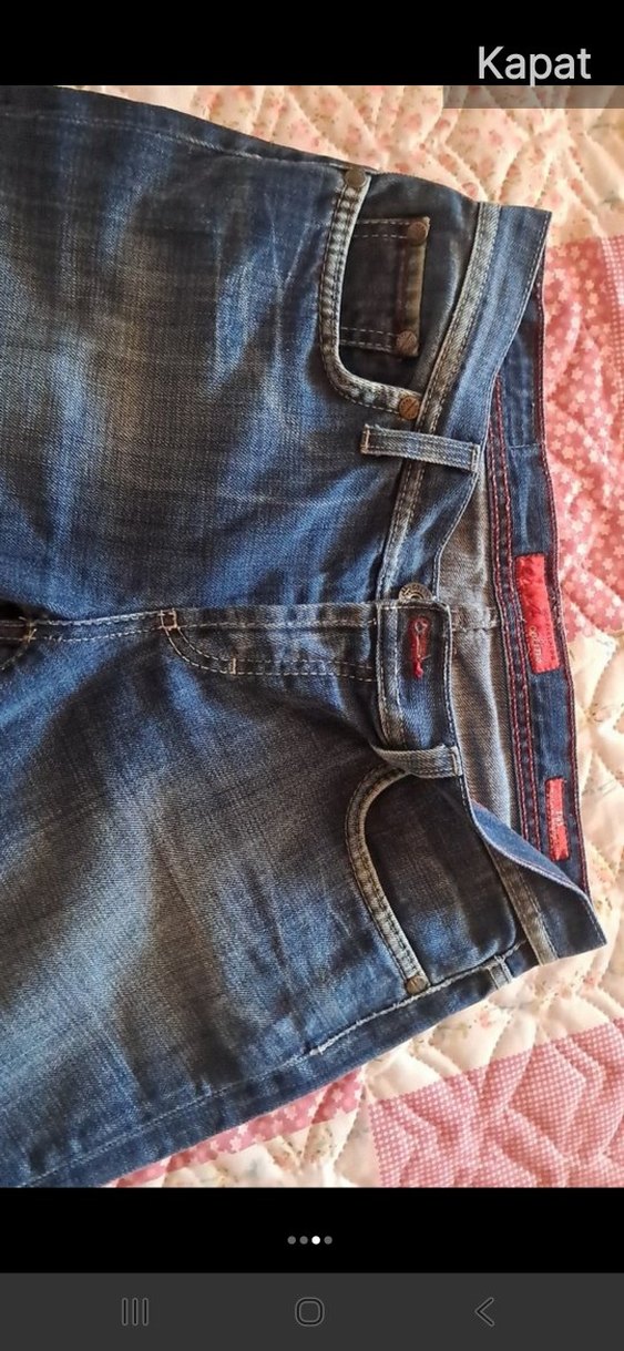 Kemerli Koyu Mavi Kadın Kot Şort42 boy 86 bel - Görsel 3