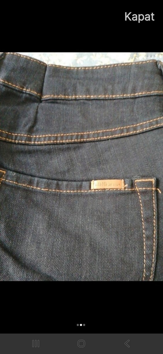 Kahverengi Mini Kadın Denim Şort - Görsel 2