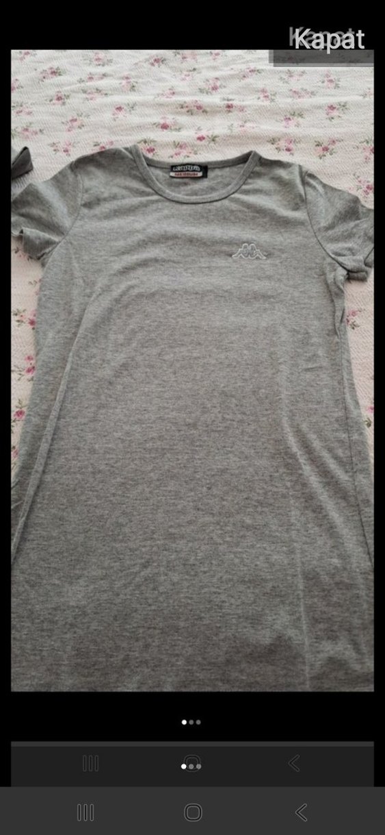 Kappa Gri Pamuklu Erkek Tişört - Görsel 2
